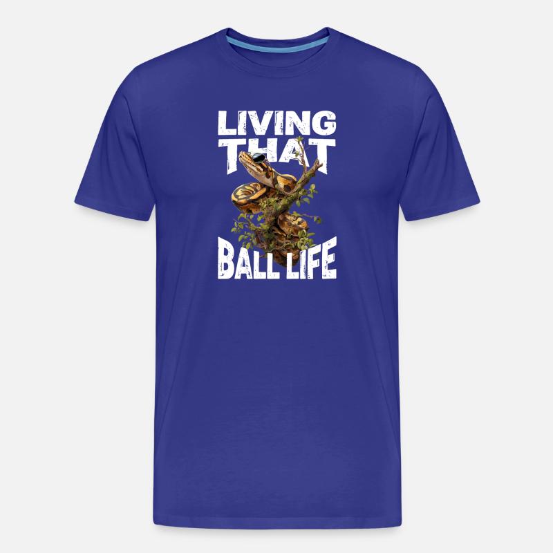 Königspython Schlangen Liebhaber Terrarium Python - Männer Premium Bio T-Shirt - Königsblau