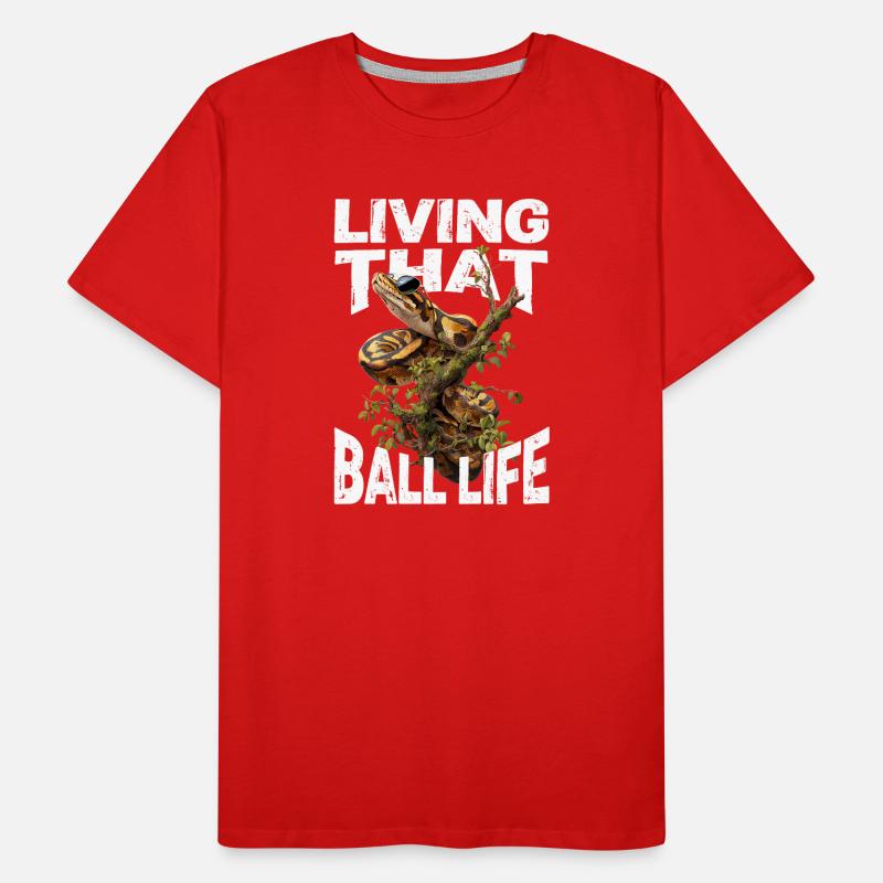 Königspython Schlangen Liebhaber Terrarium Python Männer Premium Bio T-Shirt