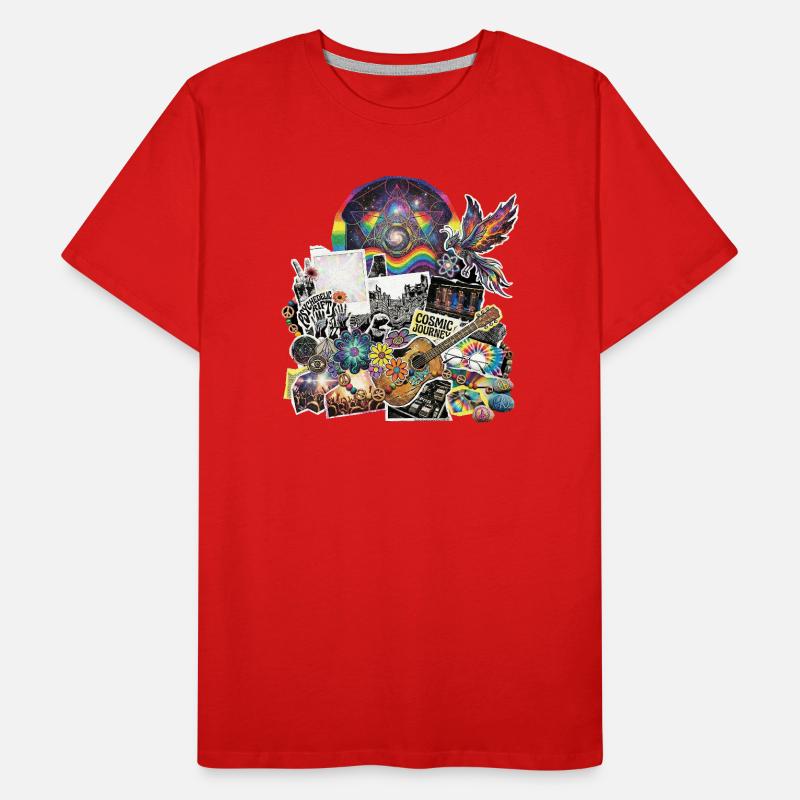Psychedelic Rock Cosmic Space Men's Premium Organic T-Shirt