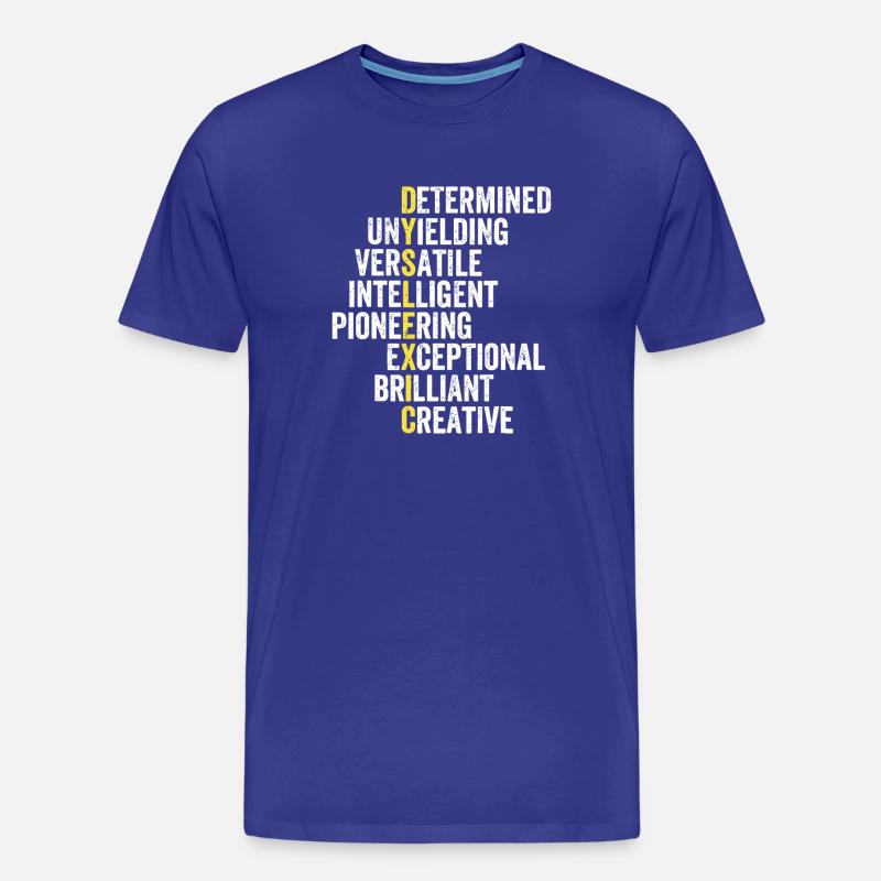 Yellow Accent Adjective Stack - Men's Premium Organic T-Shirt - royal blue