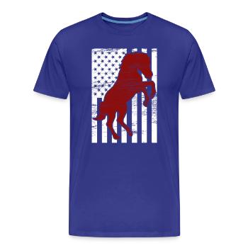 4. Juli USA Reiten - Männer Premium Bio T-Shirt - Königsblau - Vorne - Damien (186cm)