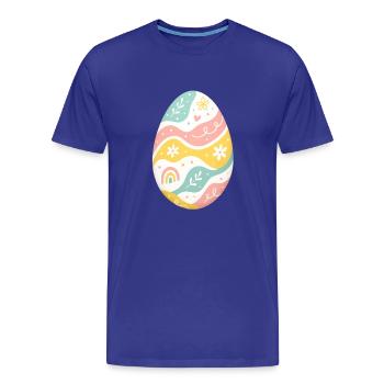 Pastell Osterei Muster - Männer Premium Bio T-Shirt - Königsblau - Vorne - Damien (186cm)