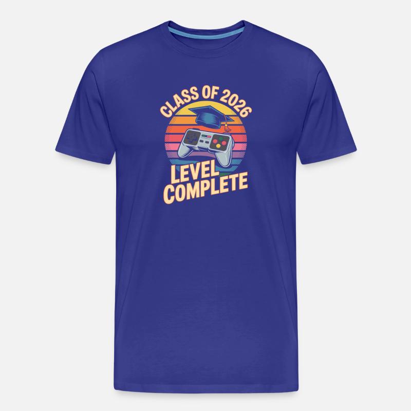 Level Complete 2026 Completion Retro Gaming - Men's Premium Organic T-Shirt - royal blue