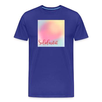 Werte Solidarität - Männer Premium Bio T-Shirt - Königsblau - Vorne - Damien (186cm)