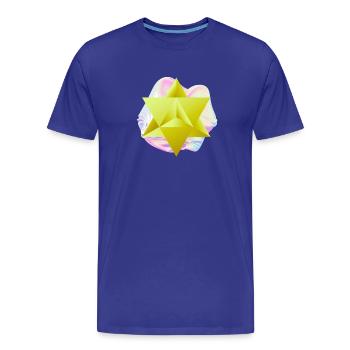 Surrealer Merkaba-Stern - Männer Premium Bio T-Shirt - Königsblau - Vorne - Damien (186cm)