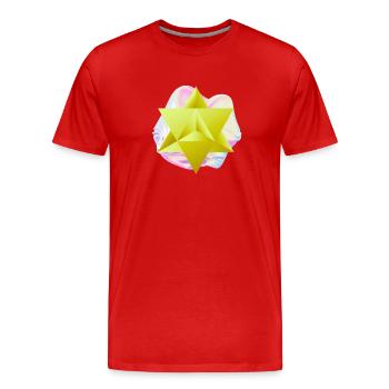 Surreal Merkaba Star - Men's Premium Organic T-Shirt - red - Front - Damien (186cm)