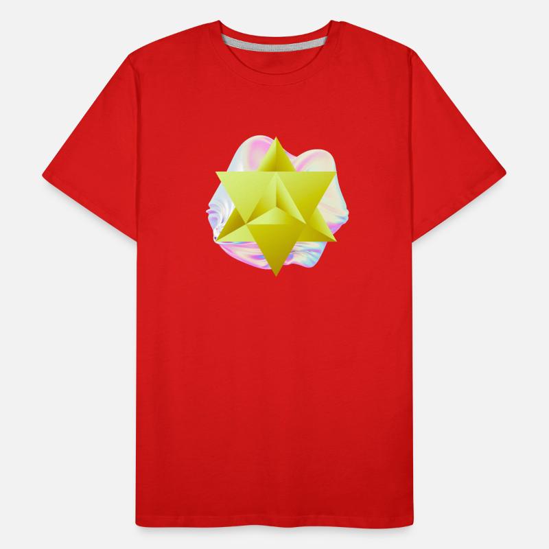 Surrealer Merkaba-Stern Männer Premium Bio T-Shirt