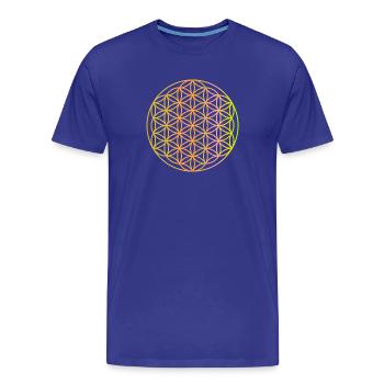 fleur de vie - T-shirt bio Premium Homme - bleu roi - Devant - Damien (186cm)