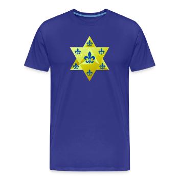 Merkaba Star & Feur de lis - Männer Premium Bio T-Shirt - Königsblau - Vorne - Damien (186cm)