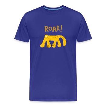 Roar Animal sauvage Drôle Mignon, design de faune sauvage - T-shirt bio Premium Homme - bleu roi - Devant - Damien (186cm)
