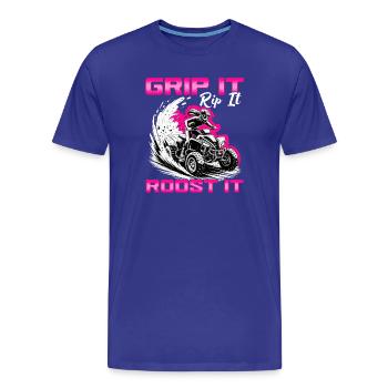 Quad ATV Femme Fille Quad Quad - T-shirt bio Premium Homme - bleu roi - Devant - Damien (186cm)