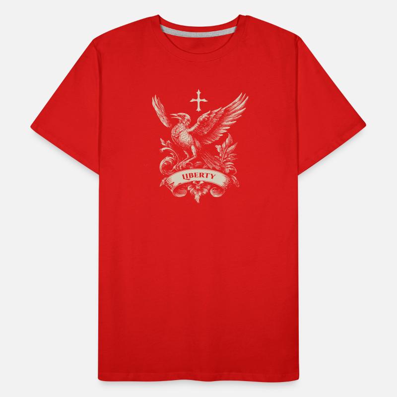Emblème Liberty Eagle Vintage T-shirt bio Premium Homme