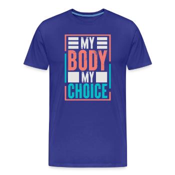 Pro-choix Mon corps Mon choix Mon choix - T-shirt bio Premium Homme - bleu roi - Devant - Damien (186cm)