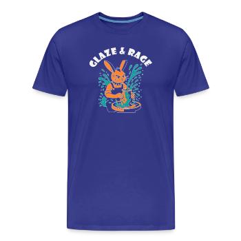 Glaze & Rage - Punk Bunny - Men's Premium Organic T-Shirt - royal blue - Front - Damien (186cm)
