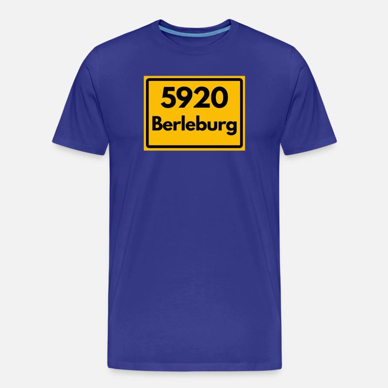 OLD POSTCODE POSTCODE RETRO 5920 BERLEBURG - Men's Premium Organic T-Shirt - royal blue