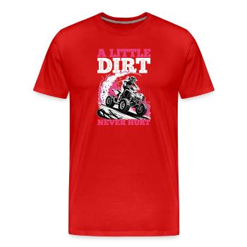 Quad ATV Femme Fille Quad Quad - T-shirt bio Premium Homme - rouge - Devant - Damien (186cm)