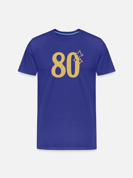 80e anniversaire 80e Étoile d’Or - T-shirt bio Premium Homme - bleu roi