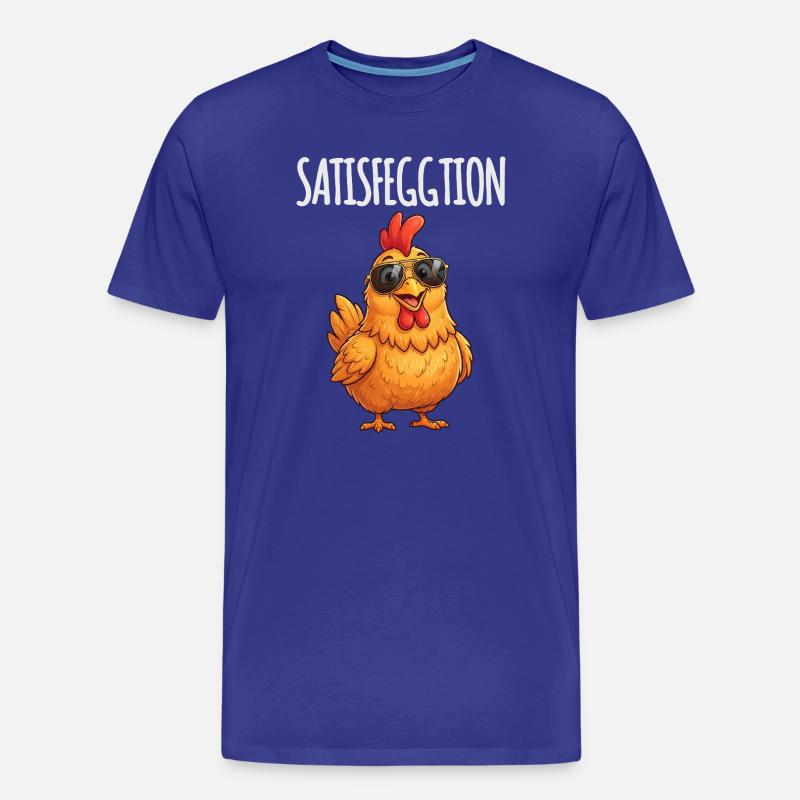 Satisfeggtion Huhn - Männer Premium Bio T-Shirt - Königsblau