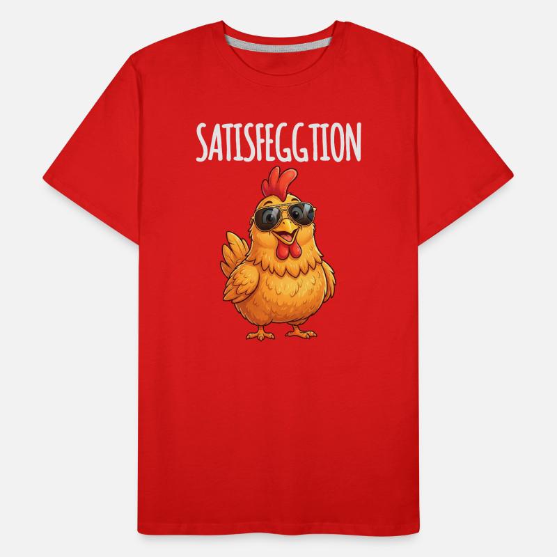 Satisfeggtion Huhn Männer Premium Bio T-Shirt