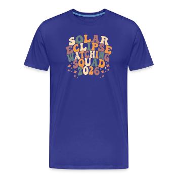 Solar Eclipse Squad 2026 - Men's Premium Organic T-Shirt - royal blue - Front - Damien (186cm)