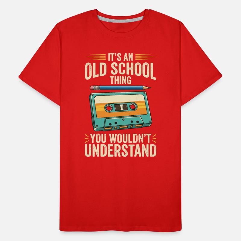 Old School Cassette Design – Mixtape rétro T-shirt bio Premium Homme