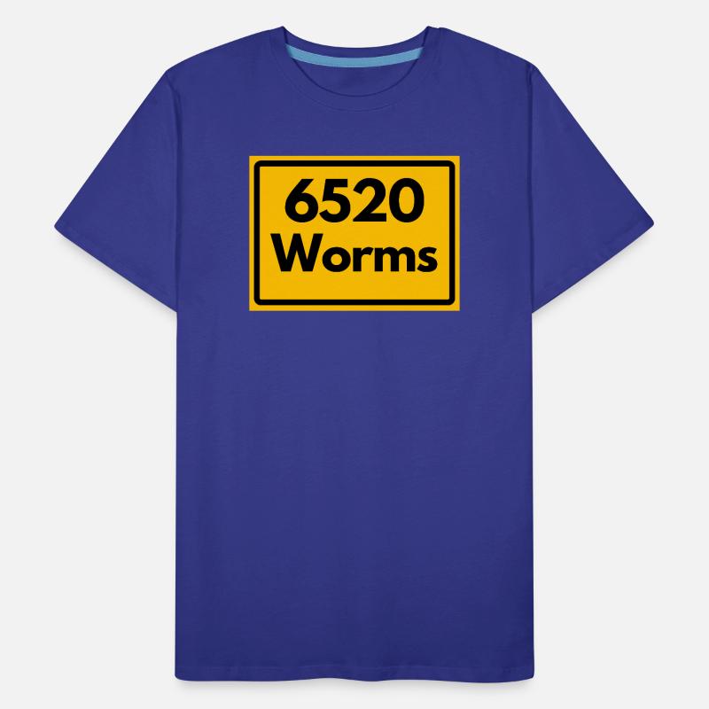 OLD POSTCODE POSTCODE RETRO 6520 WORMS Men's Premium Organic T-Shirt