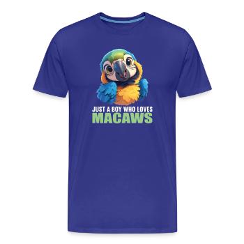 L’ère de l’ara - T-shirt bio Premium Homme - bleu roi - Devant - Damien (186cm)