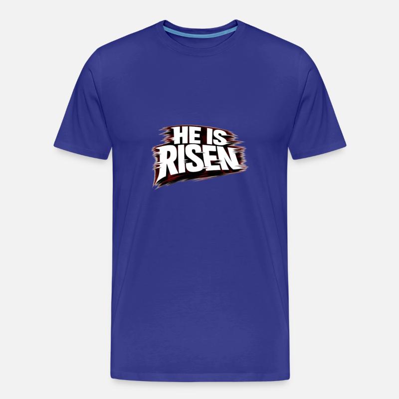 He is Risen - Männer Premium Bio T-Shirt - Königsblau