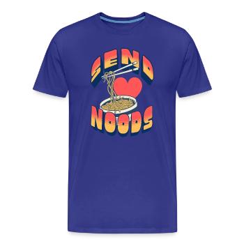 Send Noods - Men's Premium Organic T-Shirt - royal blue - Front - Damien (186cm)