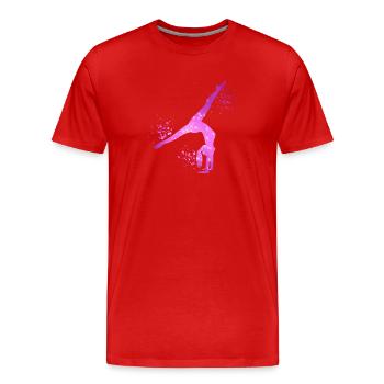 Turnerin Mädchen Gymnastik Turnen Akrobatik - Männer Premium Bio T-Shirt - Rot - Vorne - Damien (186cm)