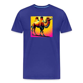chameau - T-shirt bio Premium Homme - bleu roi - Devant - Damien (186cm)