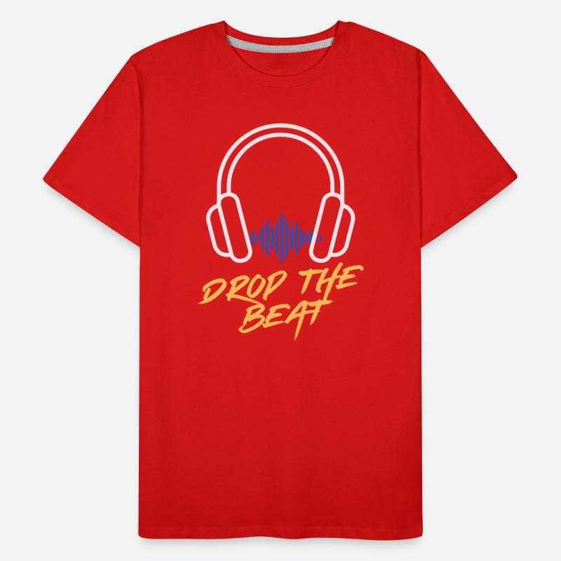 Waveform Drop the Beat Kopfhörer Männer Premium Bio T-Shirt