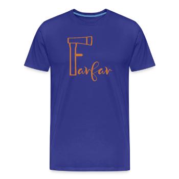 Grandfather Axe - Men's Premium Organic T-Shirt - royal blue - Front - Damien (186cm)