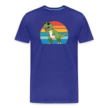 Trex Tyrannosaurus Rex T-Rex Dino Dinosaurier - Männer Premium Bio T-Shirt - Königsblau - Vorne - Damien (186cm)