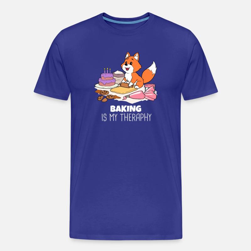 Fuchs Backtherapie: Kuchen & Kekse - Männer Premium Bio T-Shirt - Königsblau