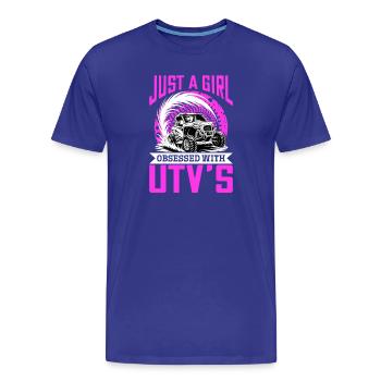 UTV Off Road Girl Woman 4 Wheeler Side by side - Männer Premium Bio T-Shirt - Königsblau - Vorne - Damien (186cm)