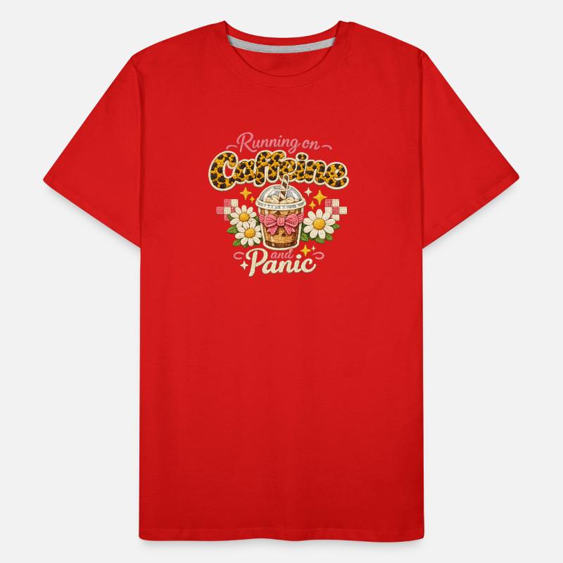 Running on Coffee and Panic Männer Premium Bio T-Shirt