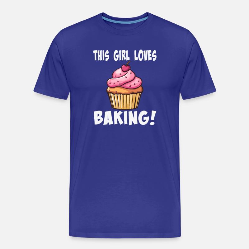 Dieses Mädchen liebt Backen Cupcake - Männer Premium Bio T-Shirt - Königsblau