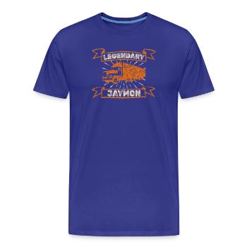 Jaymon - Männer Premium Bio T-Shirt - Königsblau - Vorne - Damien (186cm)