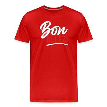 Bon Allez Humour Français Résignation - T-shirt bio Premium Homme - rouge - Devant - Damien (186cm)