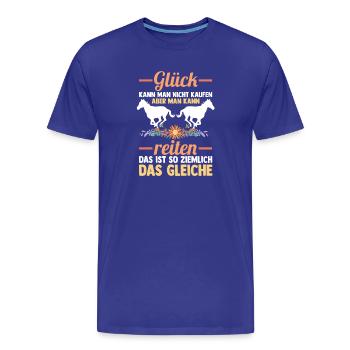 Reiten Pferdeliebhaber Reiterhof Pferde - Männer Premium Bio T-Shirt - Königsblau - Vorne - Damien (186cm)