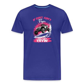 UTV Fille tout-terrain Femme 4 roues côte à côte - T-shirt bio Premium Homme - bleu roi - Devant - Damien (186cm)