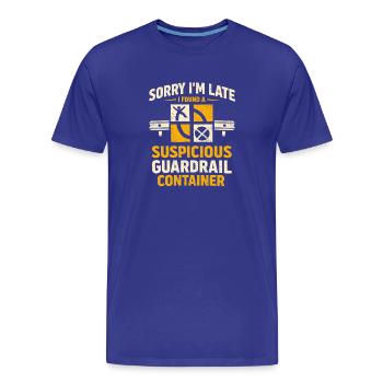 Trop tard à cause du géocaching - T-shirt bio Premium Homme - bleu roi - Devant - Damien (186cm)