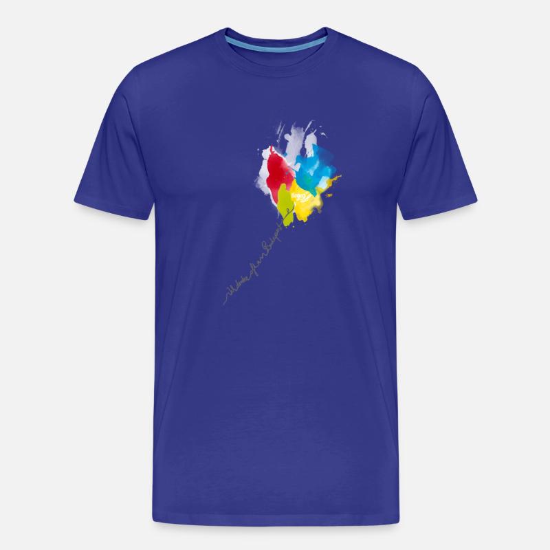 Farbkaskade Kaleidoskop - Männer Premium Bio T-Shirt - Königsblau