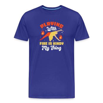 Danseuse de l’école de danse Vortex Dance - T-shirt bio Premium Homme - bleu roi - Devant - Damien (186cm)