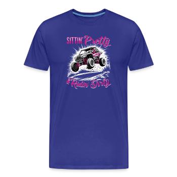 UTV Fille tout-terrain Femme 4 roues côte à côte - T-shirt bio Premium Homme - bleu roi - Devant - Damien (186cm)