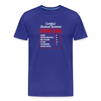 Assistant médical MFA - T-shirt bio Premium Homme - bleu roi - Devant - Damien (186cm)