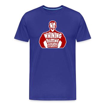 No Whining No Quitting No Excuses Gym Motivation - Men's Premium Organic T-Shirt - royal blue - Front - Damien (186cm)