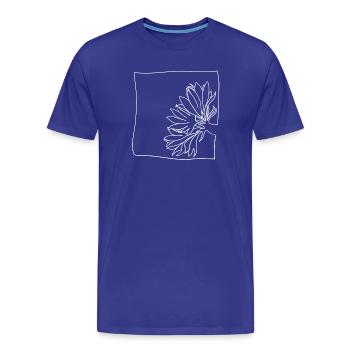 Kornblume minimalistisch - Männer Premium Bio T-Shirt - Königsblau - Vorne - Damien (186cm)