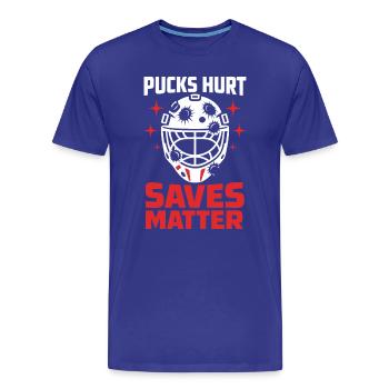 Gardien de but de hockey Cadeau de but Vie de gardien de hockey - T-shirt bio Premium Homme - bleu roi - Devant - Damien (186cm)